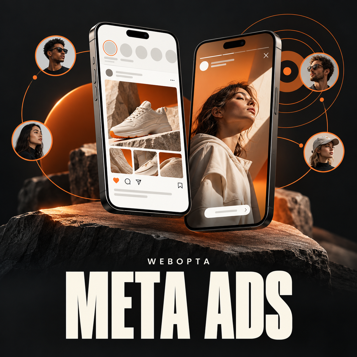 Webopta Meta Ads Management (Facebook & Instagram) service illustration