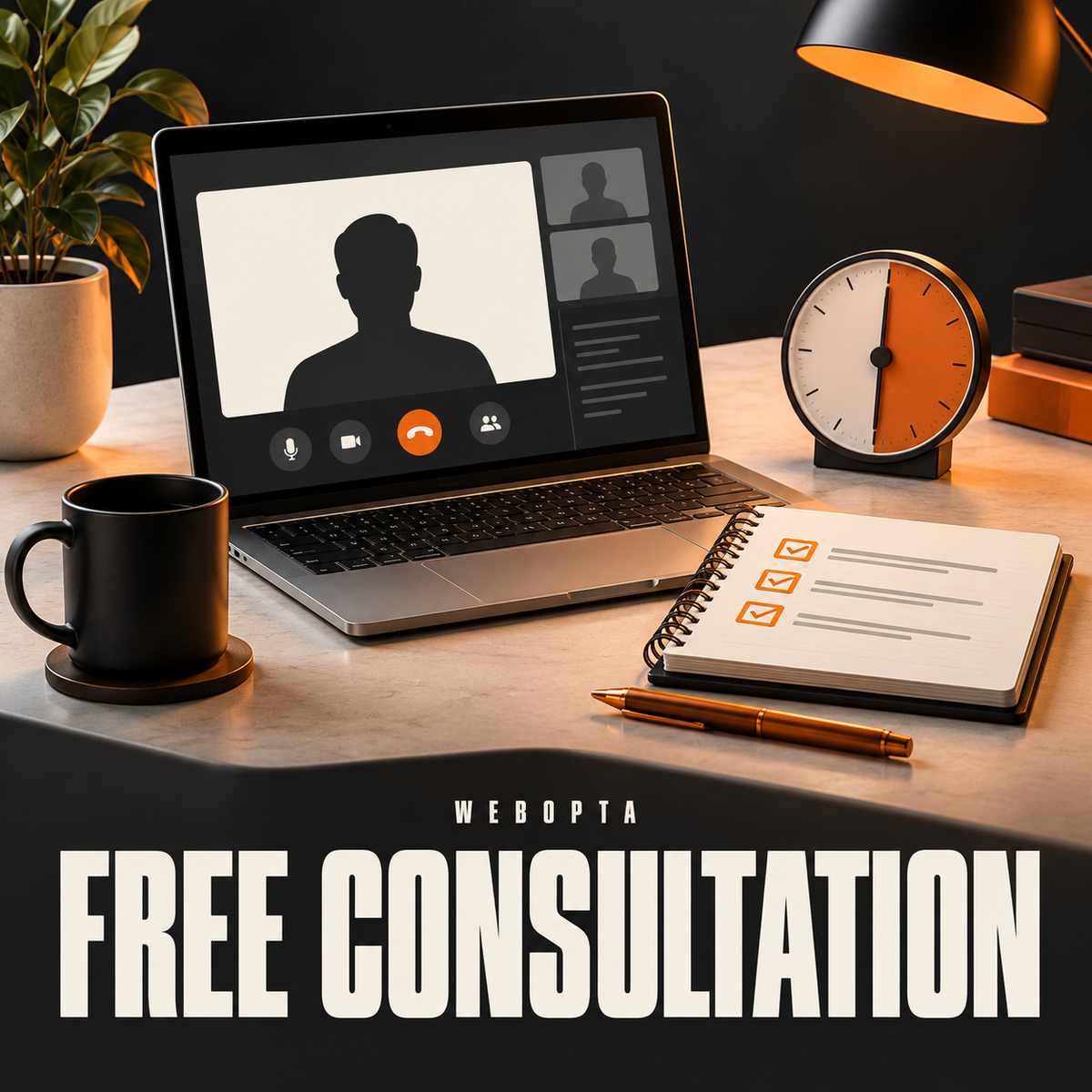 Webopta Free 30-Minute Marketing Consultation service illustration